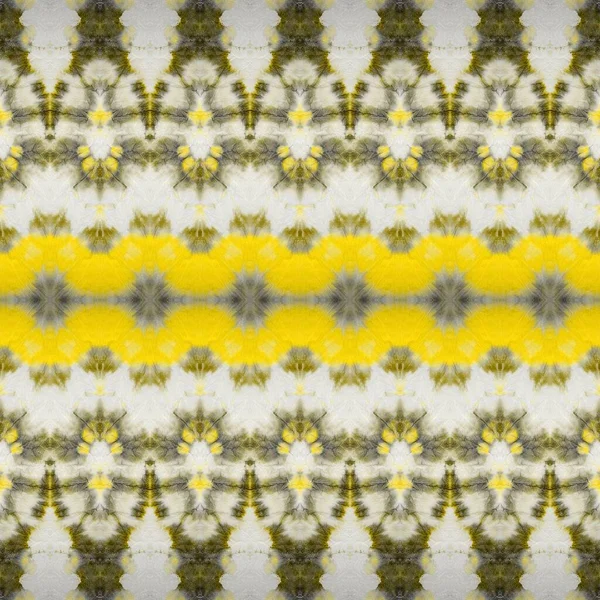 Szary Etniczny Batik Żółte Geometryczne Streszczenie Żółty Tradycyjny Zig Żółty — Zdjęcie stockowe