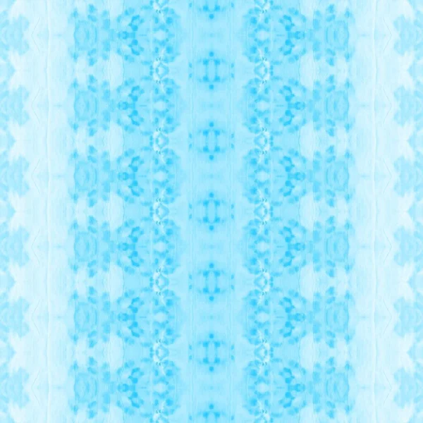 Biały Geo Stripe Chmura Boho Akwarela Tekstura Geo Cyjanu Niebieski — Zdjęcie stockowe