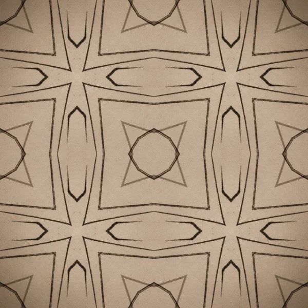 Gray Sepia Drawing Line Classic Drawn Geometri Geometri Gray Tan — Stok Foto