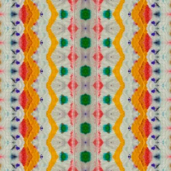 Colored Repeat Brush Geo Grunge Tribal Batik Colored Boho Textile — Stock Photo, Image