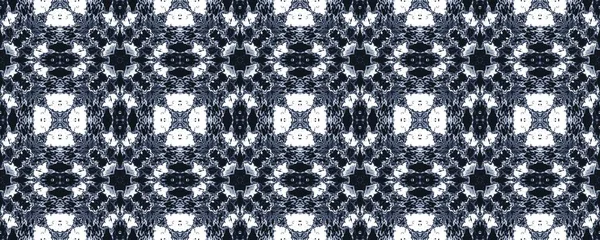 Aquarelle Geometric Flower Tile Turkish Geometric Pattern Ink Blue Spanish — Stock Photo, Image