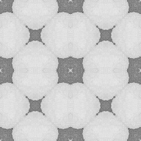 摩洛哥几何针织地板 复古针织Batik 葡萄牙马赛克星 华丽的花卉花 3D油墨针织 摩洛哥灰花印刷品 灰色浮雕巴蒂克 — 图库照片
