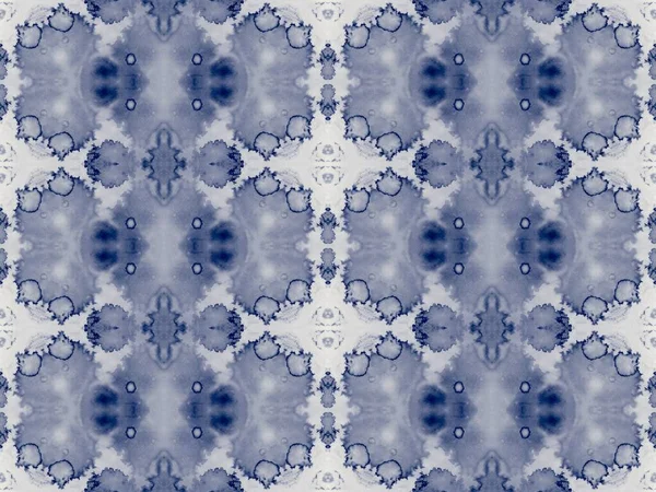 Blue Tie Dye Texture Färgad Indigo Borstad Textur Flottans Tribal — Stockfoto