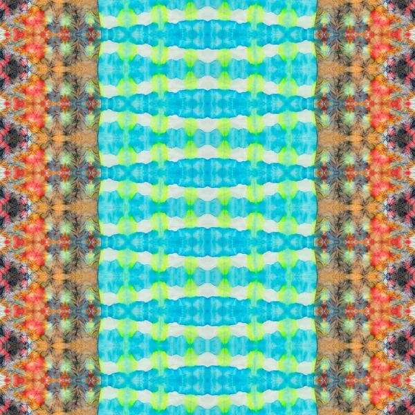 Boho Grunge Dyed Batik Aquarela Tingida Multicolor Textura Boho Colorida — Fotografia de Stock