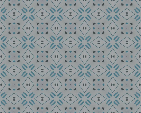 Textura Quatrefoil Vintage Batik Ikat Geométrico Marroquí Azulejo Floral Abstracto —  Fotos de Stock
