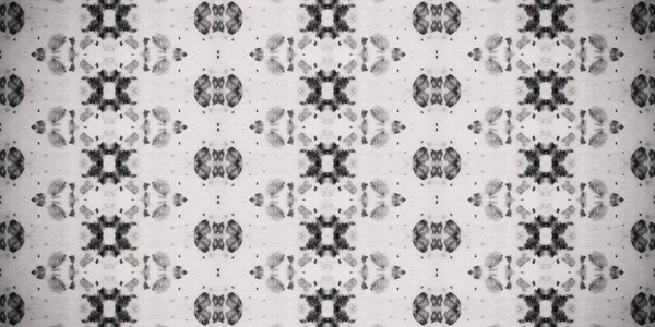 グレーのボホーパターン ブラック デッド ストローク グレイ バティック 灰色のボヘミアンスプレー 黒染めの水彩画 グレーのボホストライプ 白い幾何学模様の織物 — ストック写真