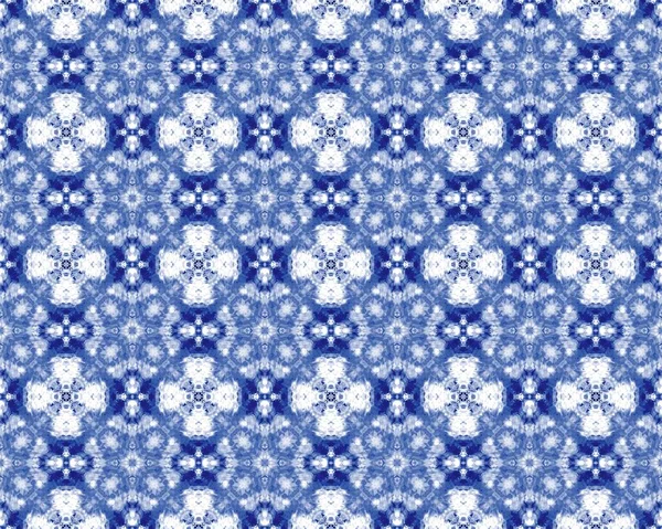 Blauwe Boheemse Bloemenprint Marokko Naadloze Schets Tribal Geometrische Patroon Vloer — Stockfoto