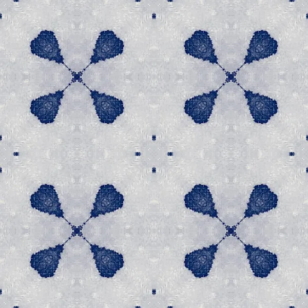 Bohemian Geometric Ornament Tile Indigo Seamless Design Pakistán Rústico Marruecos — Foto de Stock