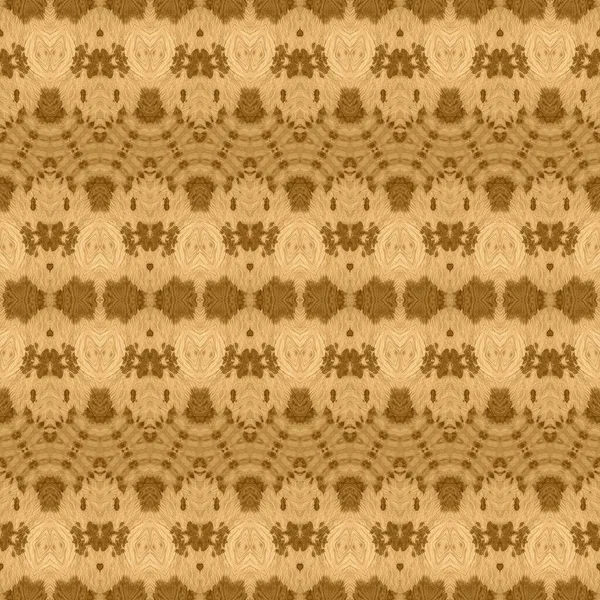 Golden Hand Pattern Yellow Boho Textile Beige Print Brown Pattern — Stockfoto