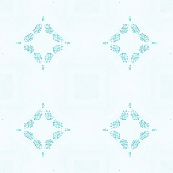 Resumen Blue Quatrefoil Print Repetir Ornamento Turco Japanese Endless Uzbek — Foto de Stock