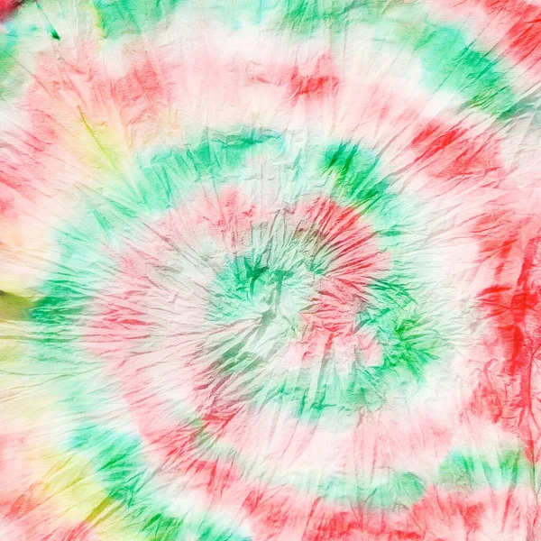 Spirálový Vír Spirálový Štětec Hippie Duhový Kruh Hippie Multicolor Print — Stock fotografie