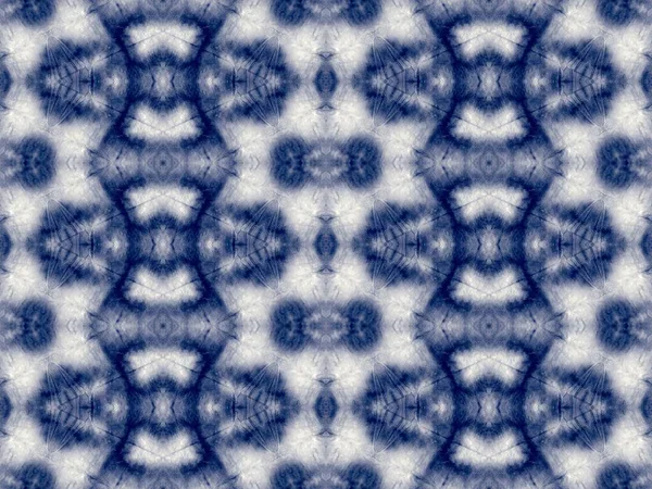 Navy Tie Dye Seamless Blue Shibori Grunge Modèle Brossé Mer — Photo