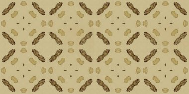 Suluboya Çiçek Altını. Kabile Geometrik Desen Döşemesi. Bej Kova Çiçeği. Lüks Geometrik Çiçek Yazdırma. Kahverengi Kiremit Altın Türk Süsü Batik. İspanyol Tan Süslemesi.