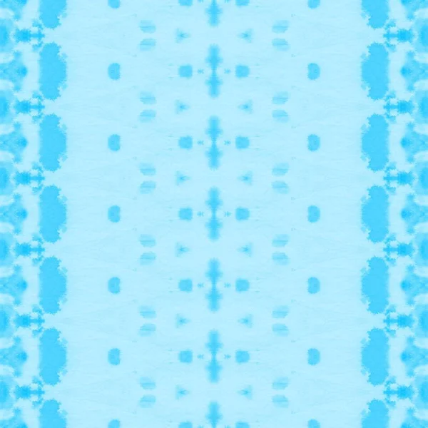 ブルーアブストラクトブラシ ホワイト トラディショナル 水ボボバティック ホワイト トライバル プリント 死海の抽象化 青い幾何学的ストライプ Cyan — ストック写真