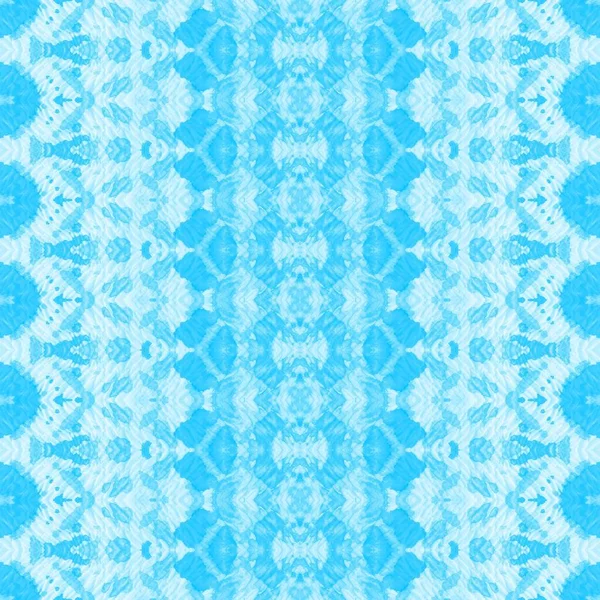 Cyan Geo Grunge Abstrato Mão Azure Nuvem Boho Aquarela Batik — Fotografia de Stock