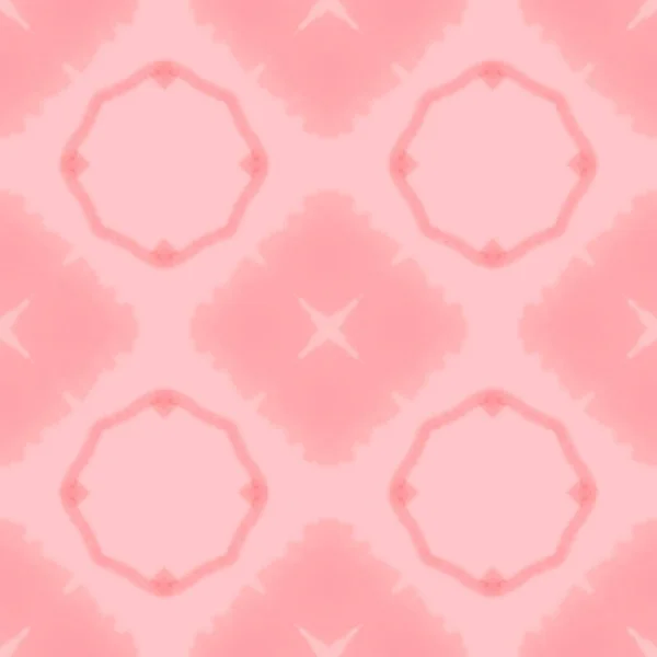 Uzbekistan Geometric Batik Print Spanish Geometric Texture Pink Portuguese Endless — Stockfoto