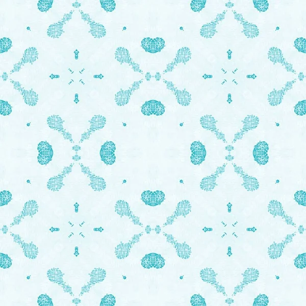 Portugal Blue Batik Floor Quatrefoil Ornamento Árabe Estrelas Florais Abstratas — Fotografia de Stock