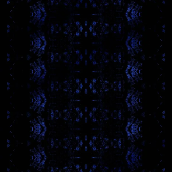 Kék Festett Textil Sötét Geo Stripe Fekete Festék Festék Tudomány — Stock Fotó