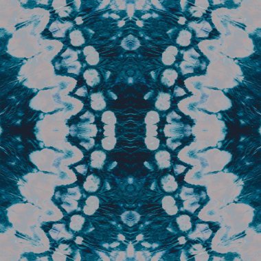 Mavi kravatlı, dikişsiz. Eski Geometrik Motif. White Cold Grungy Etkisi. Cyan Aquarelle dokusu. Leke Doğa Boyası. Parlak mürekkep fırçası. Kar mürekkebi boyası. Gökyüzü Buz Arkaplanı. 