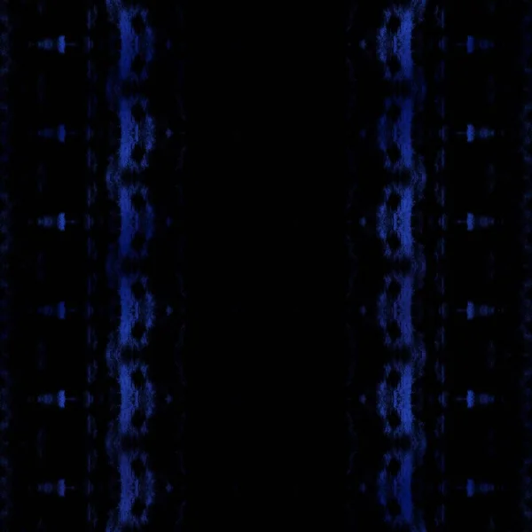 Blaues Muster Print Blaue Stammesfarbe Black Tie Dye Zag Dunkler — Stockfoto