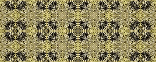 Luxe Etnische Batik Verf Arabische Geometrische Patroon Inkt Gouden Bloemen — Stockfoto