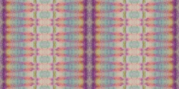 Boho Bohemian Textile Dyed Print Tribal Brush Rainbow Geo Brush — Foto Stock