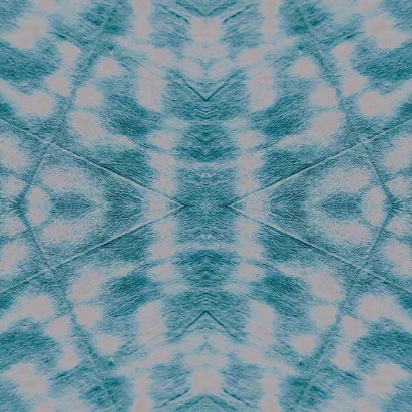Blue Ethnic Tie Dye Snow Geometric Motif Night Rough Grunge — Stock Photo, Image
