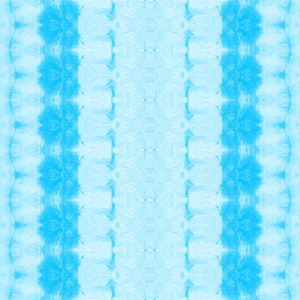 Water Dyed Stroke Sea Hand Pattern Azure Brush Cyan Geo — Stock Photo, Image