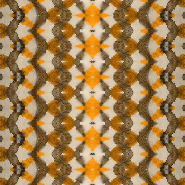 Geo Boheemse Textuur Oranje Geverfd Kort Bruine Geo Stroke Bruine — Stockfoto