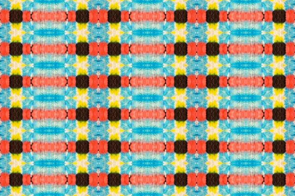 Dyed Stroke Rainbow Geo Batik Traditional Spray Ethnic Print Multicolor — Stock Photo, Image