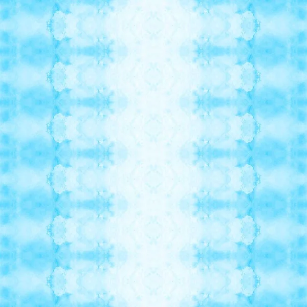 Blue Dyed Zig Zag Blue Abstract Batik Bílá Geometrická Textura — Stock fotografie