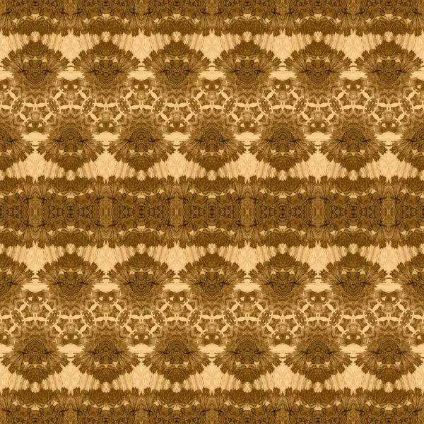 Guldhandremsa Beige Boho Batik Gul Geometrisk Sicksack Golden Boho Stroke — Stockfoto