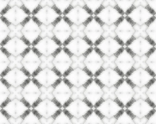 White Ethnic Batik Boho Azulejo Floral Gris Textura Rústica Española —  Fotos de Stock