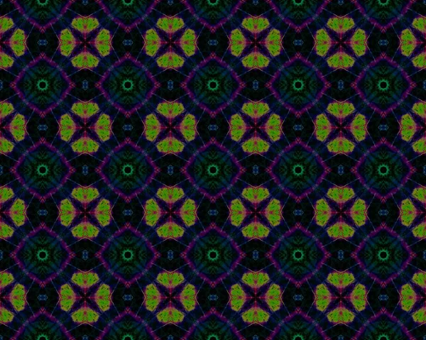 Pakistan Endless Print Tribal Seamless Flower American Geometric Batik Print — Stock Photo, Image