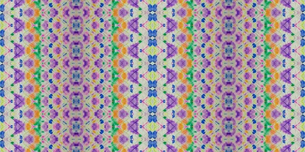 Tęczowy Geo Akwarela Szczotka Plemienna Geometryczny Spray Ubarwiony Batik Kolorowy — Zdjęcie stockowe