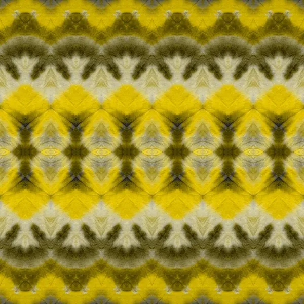 Impression Tribale Jaune Orange Geo Batik Modèle Bohème Jaune Gray — Photo