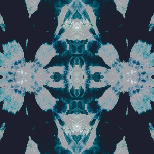Siyah Kravat Boyası Grunge Mavi Tekrarlayan Desen Gece Tüttüren Pis — Stok fotoğraf