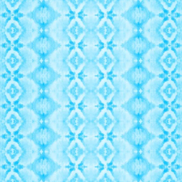 Schema Bianco Batik Blue Bohemian Abstract Cyan Geo Print Azure — Foto Stock