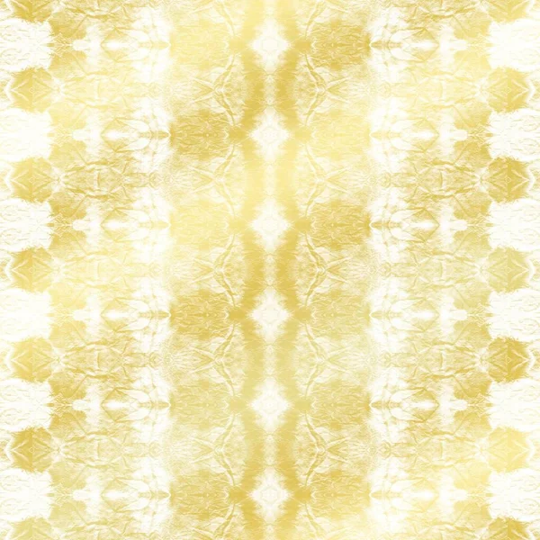 Złoty Bohemian Zag Biały Farbowany Tekstylny Jasna Faktura Boho Biały — Zdjęcie stockowe