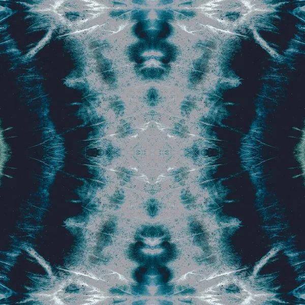 Azure Mystic Tie Dye Ice Tribal Seamless Espaço Noturno Aquarela — Fotografia de Stock