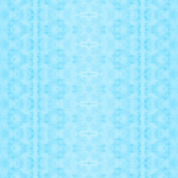 Azure Ikat Witte Traditionele Zag Blauwe Abstracte Penseel Sky Hand — Stockfoto