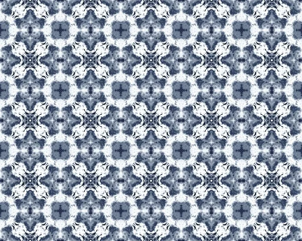 Ornate Geometric Batik Print Spanish Geometric Batik White Ethnic Pattern — Stock Photo, Image