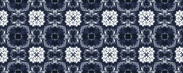 Arabische Geometrische Bloem Ikat Blauwe Tribal Etnische Textuur Blauwe Aquarel — Stockfoto