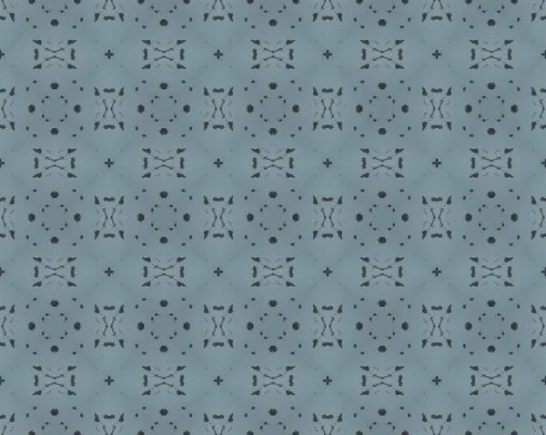 Tribal Geometric Pattern Blue Ornate Endless Design White Ethnic Pattern — Fotografia de Stock