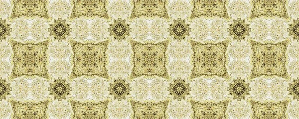 Spanish Geometric Pattern Ikat Gold Traditional Floral Floor Gold Turkish — Stock Photo, Image