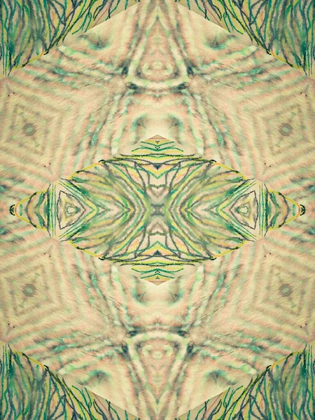Παστέλ Kaleidoscope Tile Μελάνι Φυλετικής Υδατογραφίας Φολκλόρ Πινέλο Βουρτσισμένο Υλικό — Φωτογραφία Αρχείου