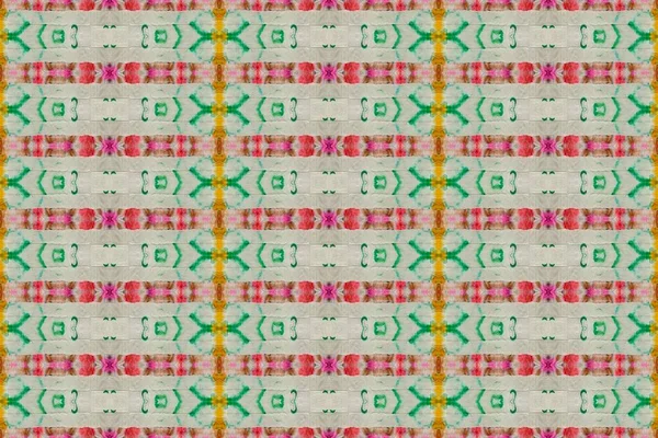 Zabarwiona Czeska Faktura Wielobarwny Geo Batik Kolorowe Geo Textile Tęczowy — Zdjęcie stockowe
