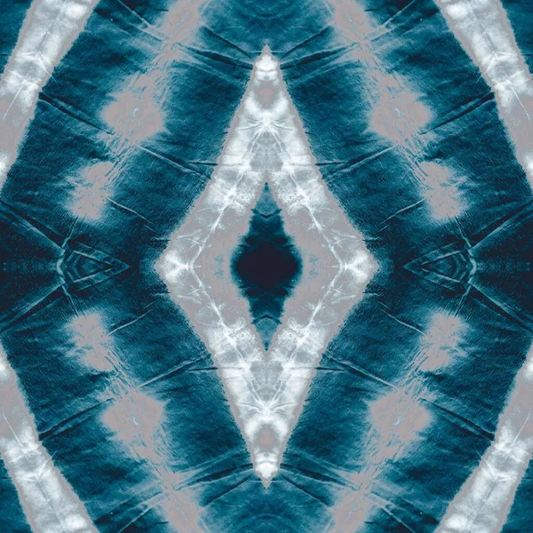 Blue Tie Dye Batik Glow Space Ornament Night Snowy Grunge — Stock Photo, Image