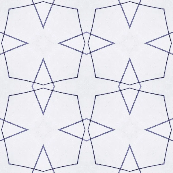 Hand Ethnic Floor Geometric Geometry Ink Sketch Texture Navy Classic — Foto Stock