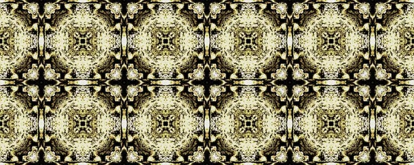 Orientalisk Geometrisk Blomma Kakel Stamgeometriskt Batik Golv Guld Blommig Bläck — Stockfoto